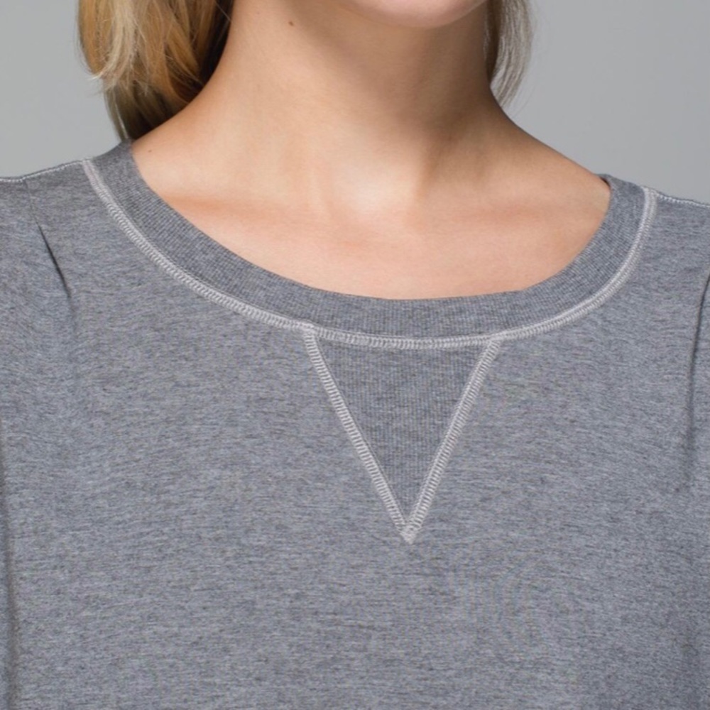 Lululemon Roll Up Crop Top Grey 2 - Picture 7 of 9